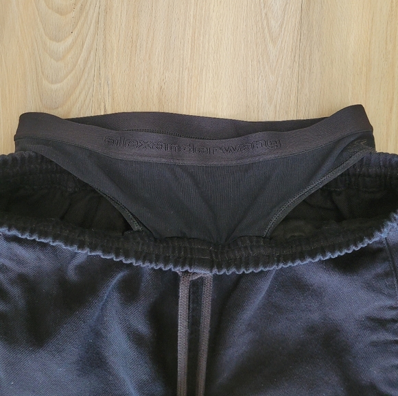 Alexander Wang Denim Track Pant faux Black Mesh Undie in Washed Black Size Small - Picture 8 of 10